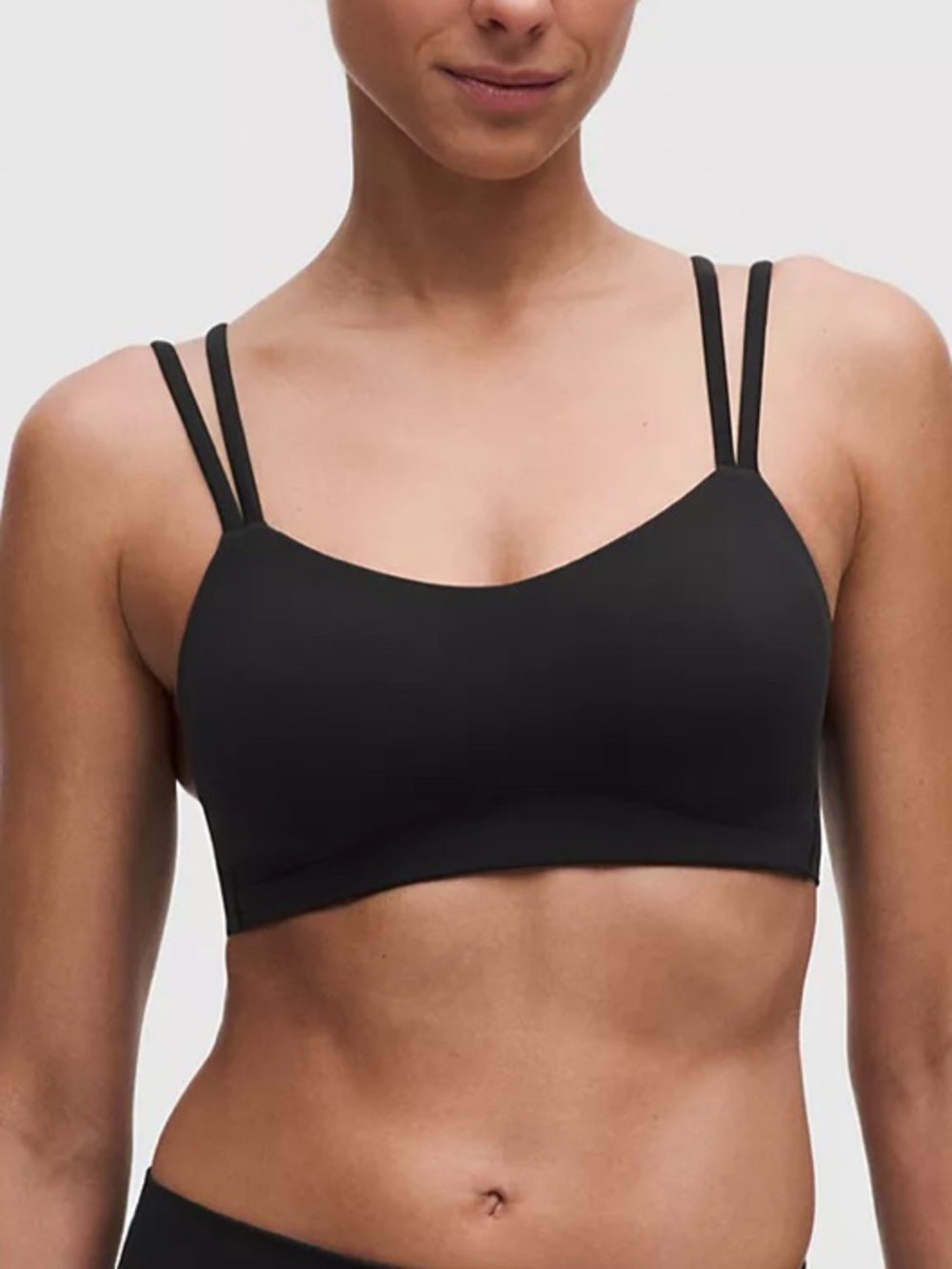 LULULEMON LIKE A CLOUD ATHLETIC CROSSBACK SPORTBRA LIGHT SUPPORT B/C CUP BLACK